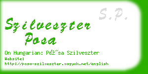 szilveszter posa business card